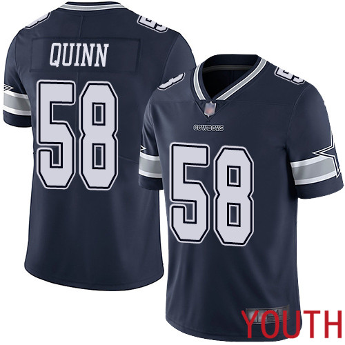 Youth Dallas Cowboys Limited Navy Blue Robert Quinn Home 58 Vapor Untouchable NFL Jersey
